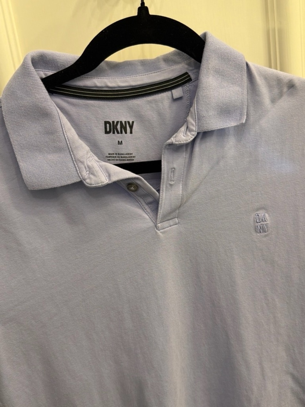 DKNY Men’s Pale Blue Cotton Polo